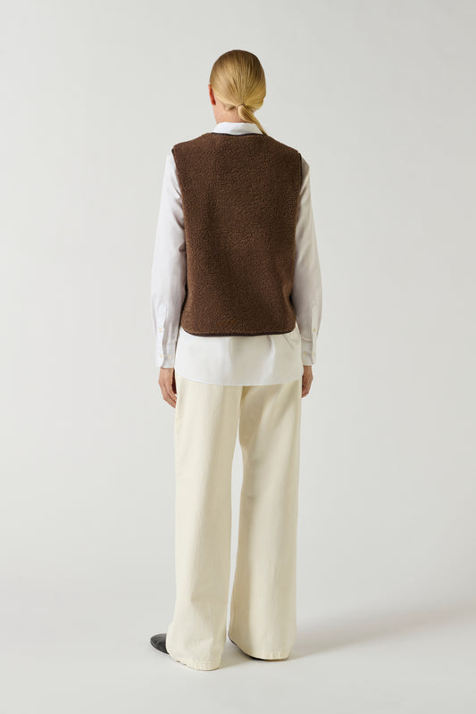 Gilet sans manches Fusil - Marron - Femme