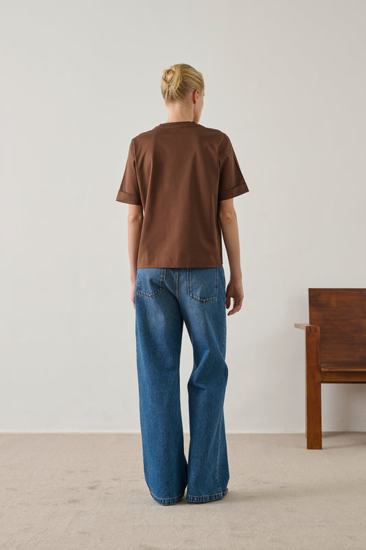 Tee-Shirt Ama - Acajou - Coton - Femme