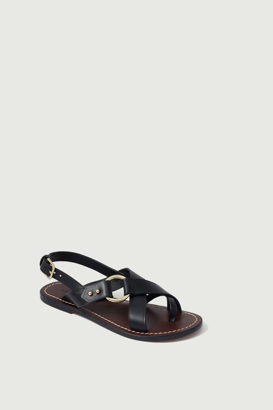 Sandales Florence - Noir - Cuir - Femme