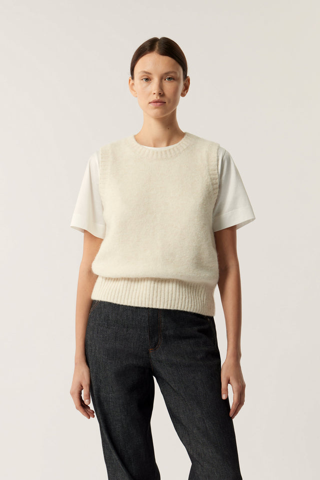 NAMASTE OFF-WHITE SWEATER